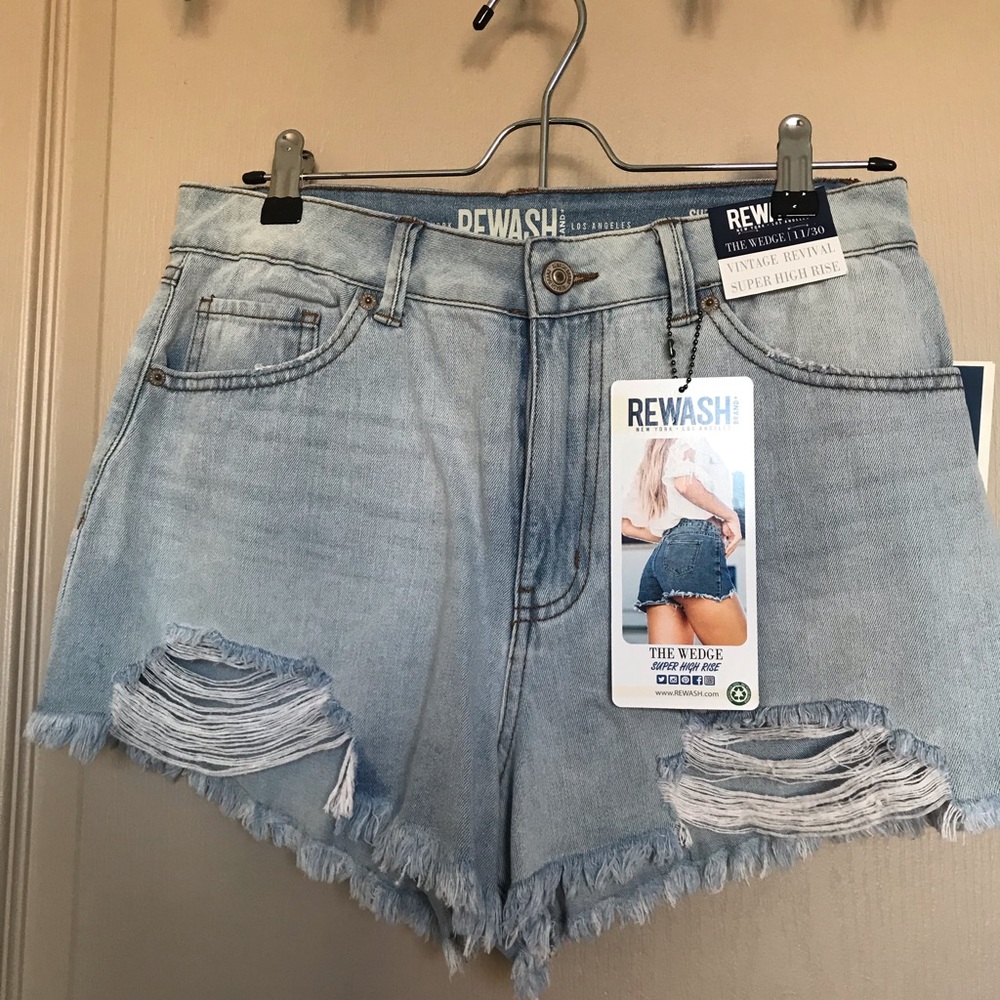 **Brand New*** REWASH BRAND - NYC/LA  Vintage revival super high rise shorts.